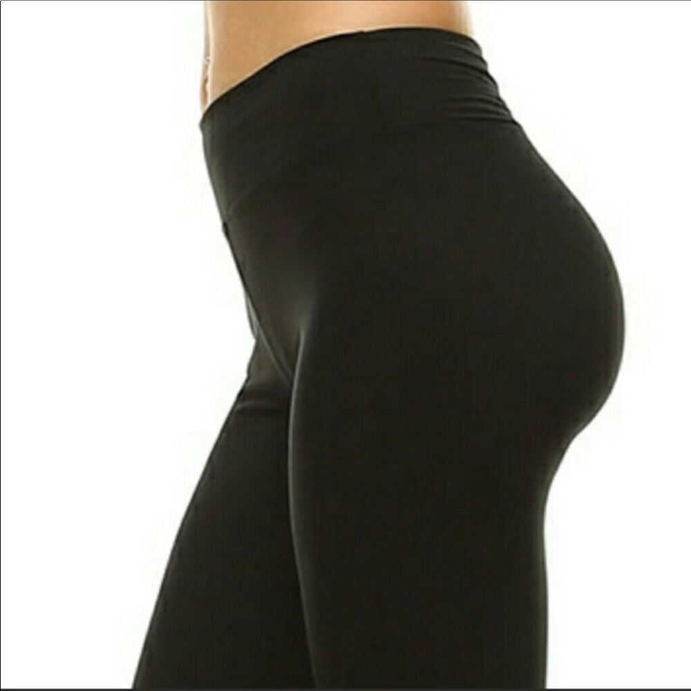 Butter soft yoga waist black leggings - Picture 4 of 4